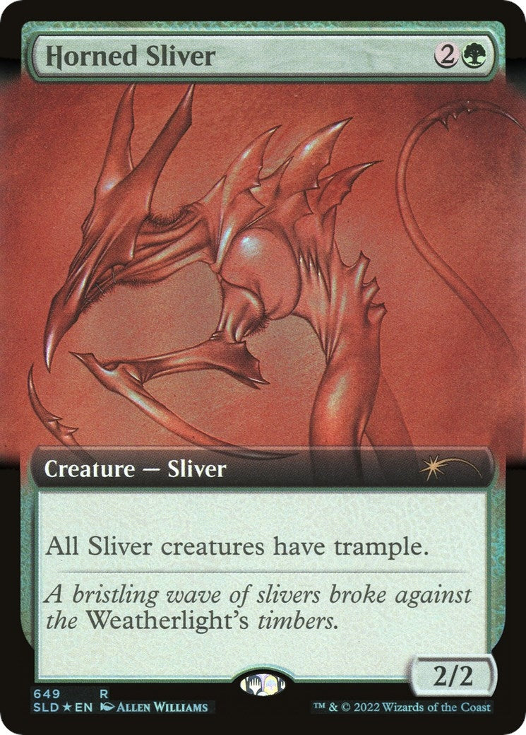 Horned Sliver (Extended Art) (649) [SLD] - MTG Single
