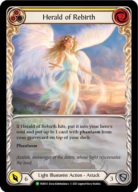 Herald of Rebirth (Yellow) - FAB033 (33) [PR] - Flesh and Blood TCG Single