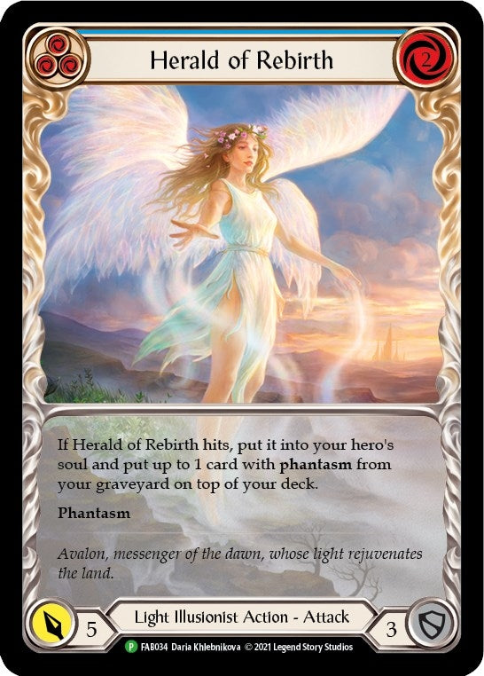 Herald of Rebirth (Blue) - FAB034 (34) [PR] - Flesh and Blood TCG Single