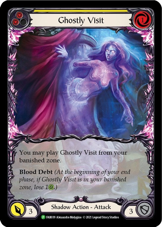 Ghostly Visit (Yellow) - FAB039 (39) [PR] - Flesh and Blood TCG Single