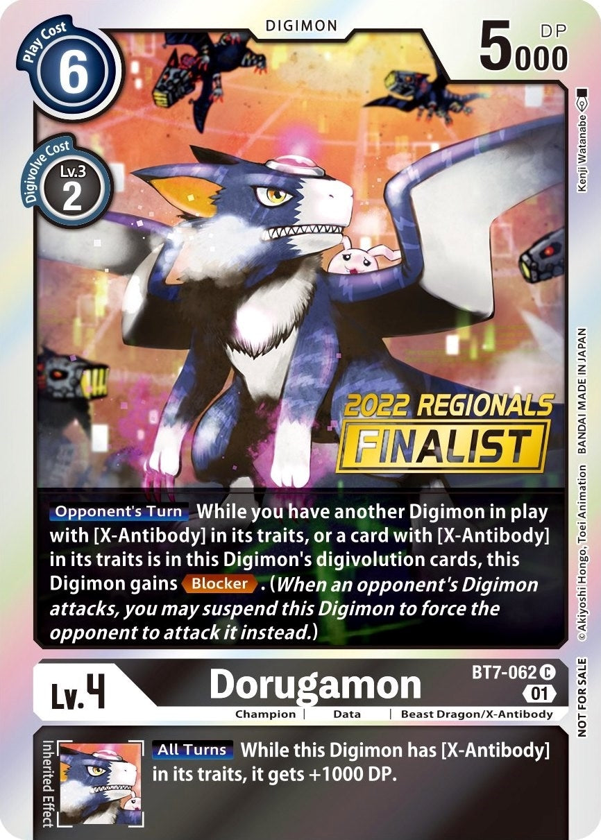 Dorugamon (2022 Championship Offline Regional) [Online Finalist] (7062) [BT07] - Digimon Card Game Single
