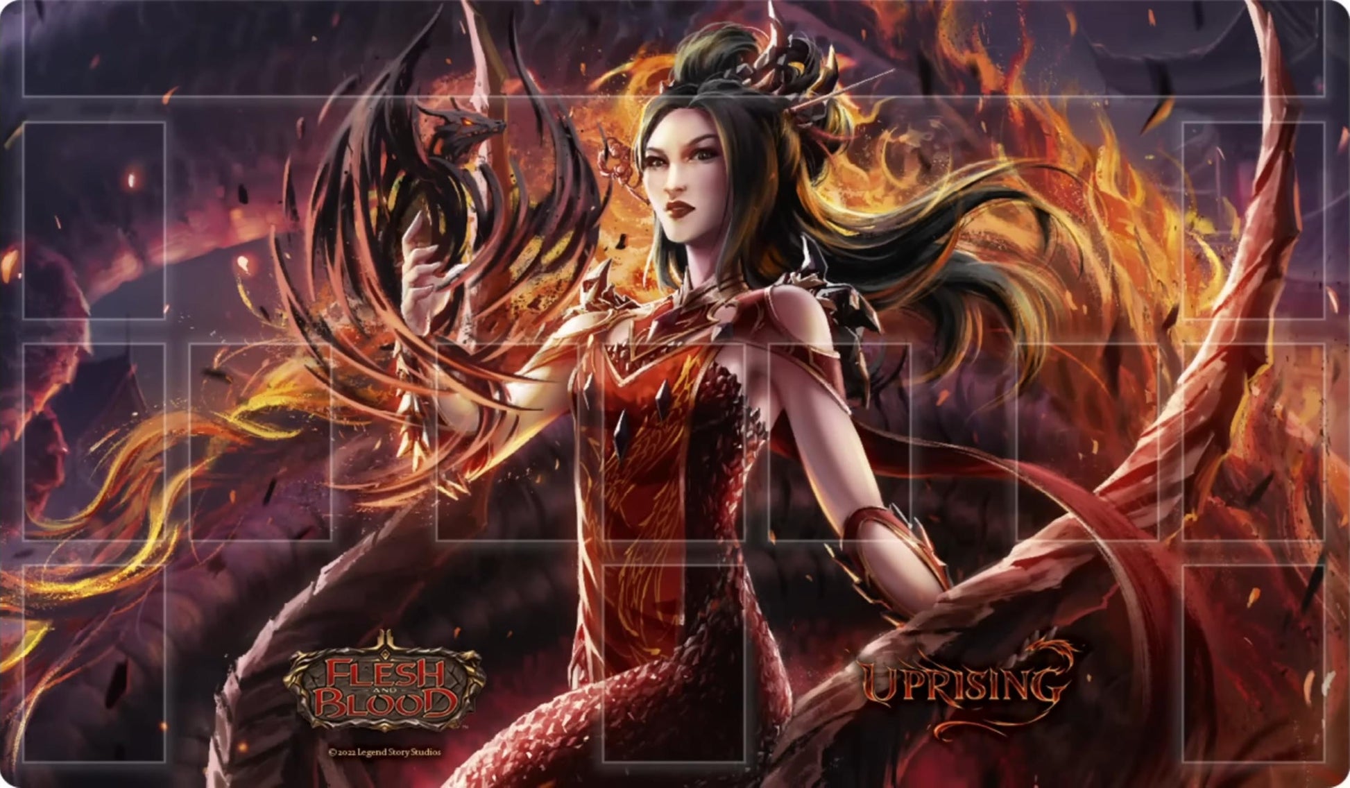 Uprising Playmat - Dromai Ash Artist - Alpha Investments - Playmats Sealed