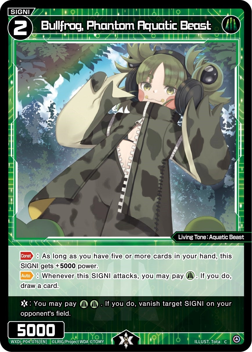 Bullfrog Phantom Aquatic Beast (4076) [WXDi-P04] - WIXOSS Single