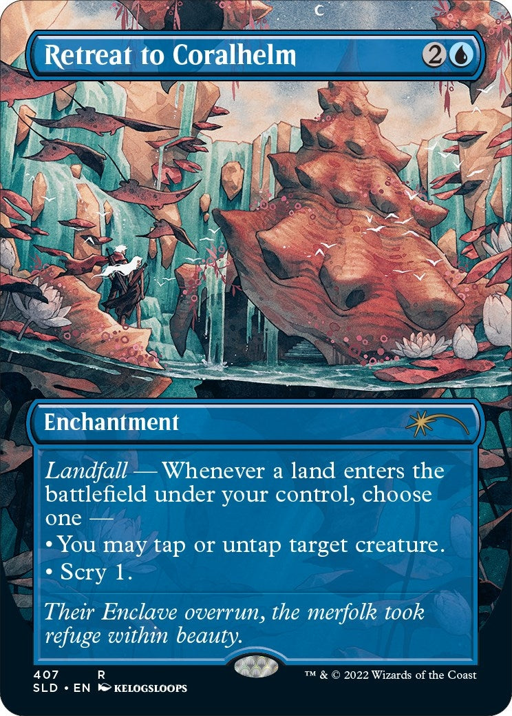 Retreat to Coralhelm (Borderless) (407) [SLD] - MTG Single