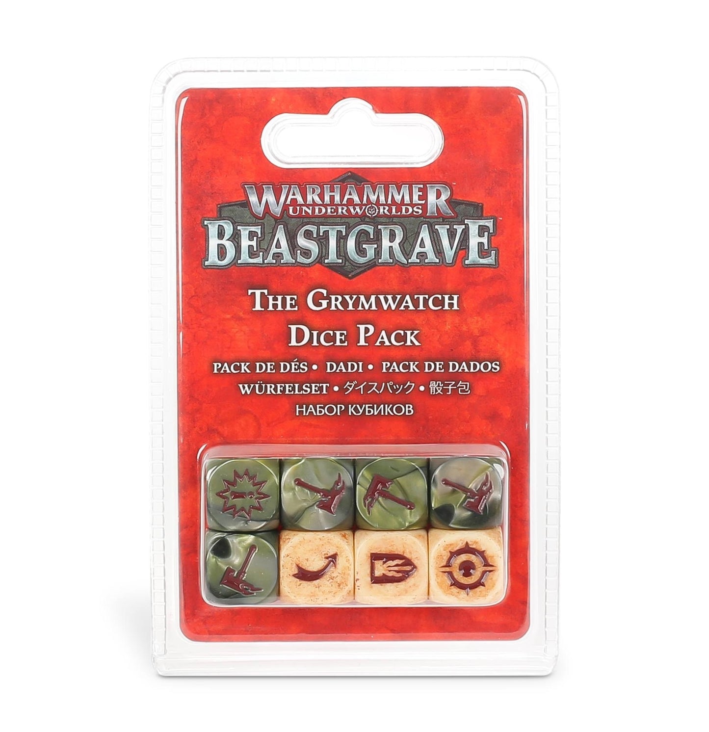 Warhammer: Underworlds - The Grymwatch Dice Pack (8-Pack) [ACCS] - Warhammer Game Accessories Sealed