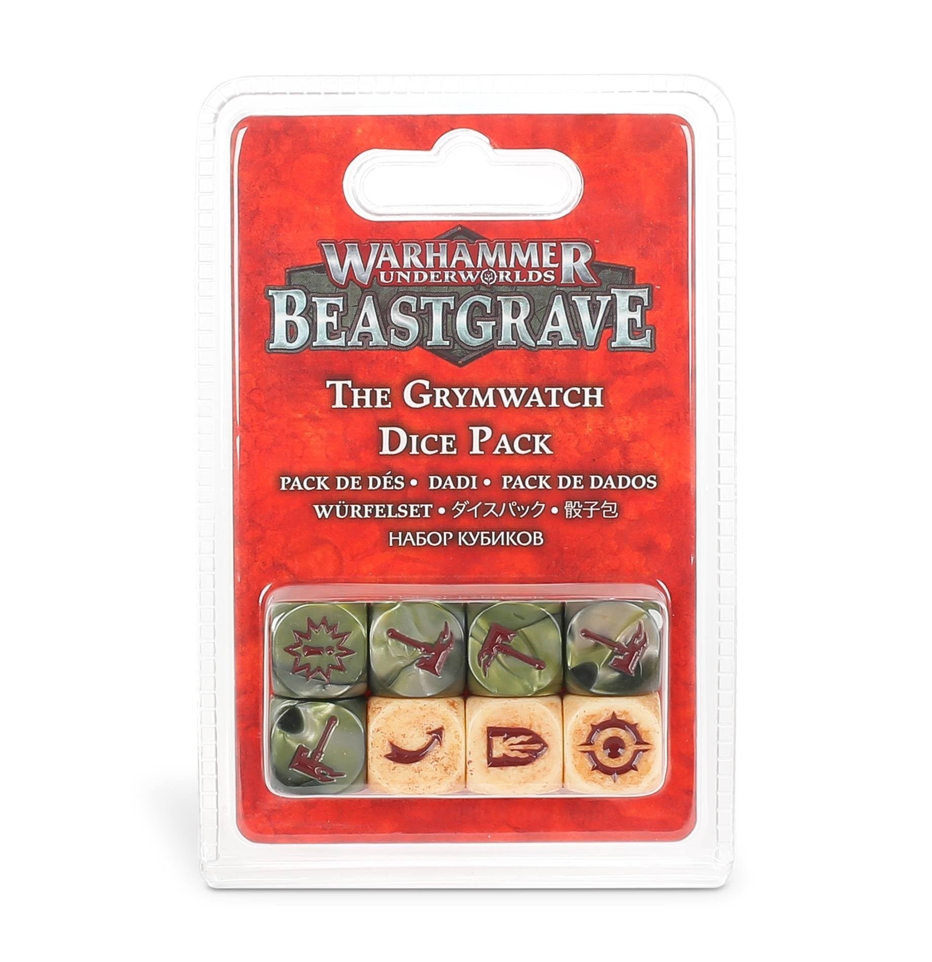 Warhammer: Underworlds - The Grymwatch Dice Pack (8-Pack) [ACCS] - Warhammer Game Accessories Sealed