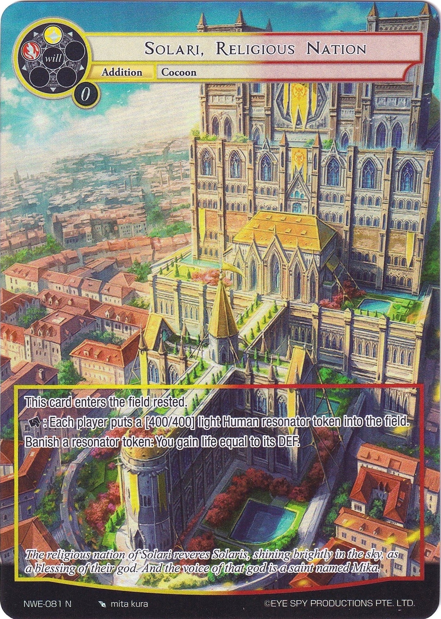 Solari Religious Nation (Full Art) (81) [NWE] - Force of Will Single
