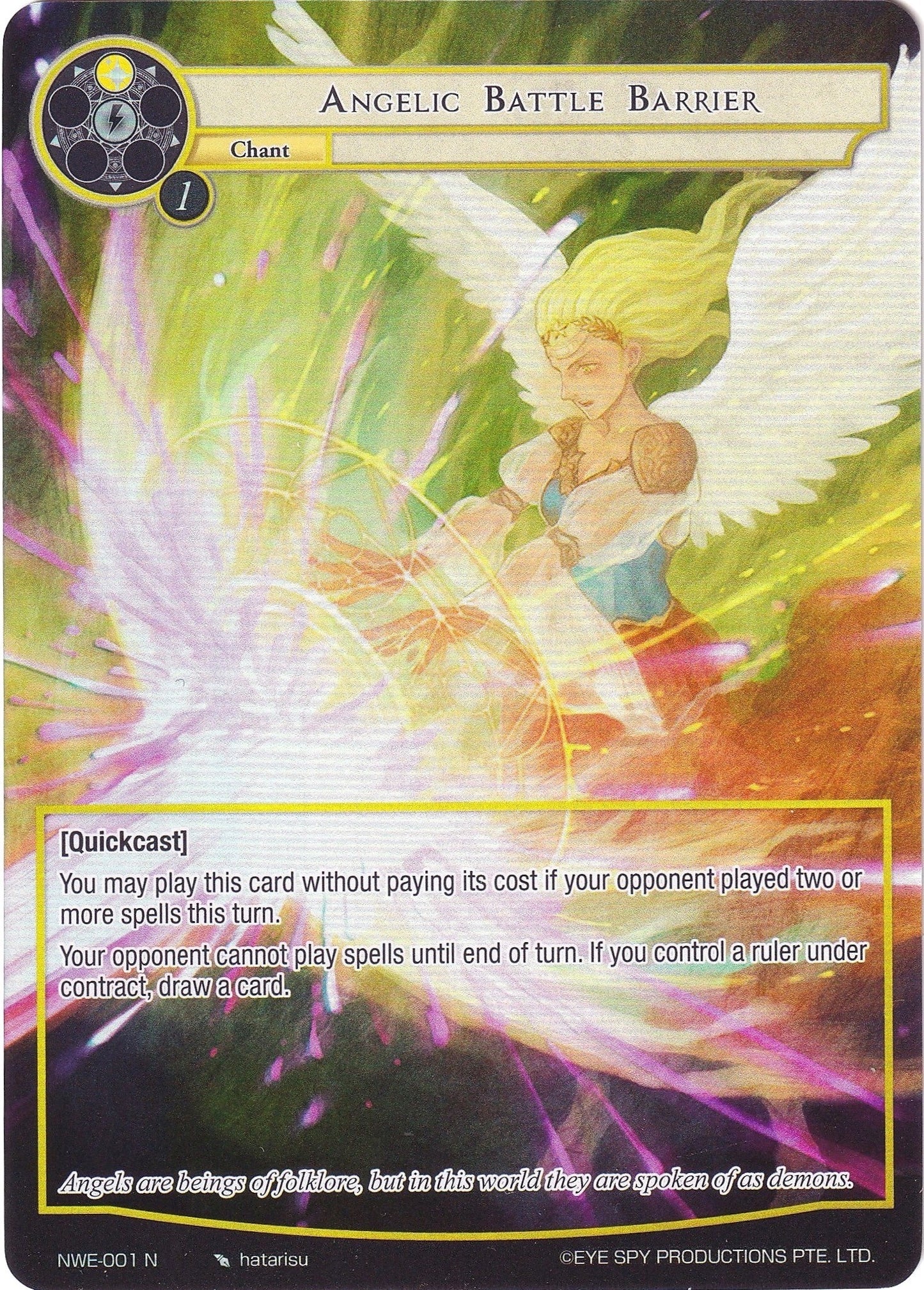 Angelic Battle Barrier (Full Art) (1) [NWE] - Force of Will Single