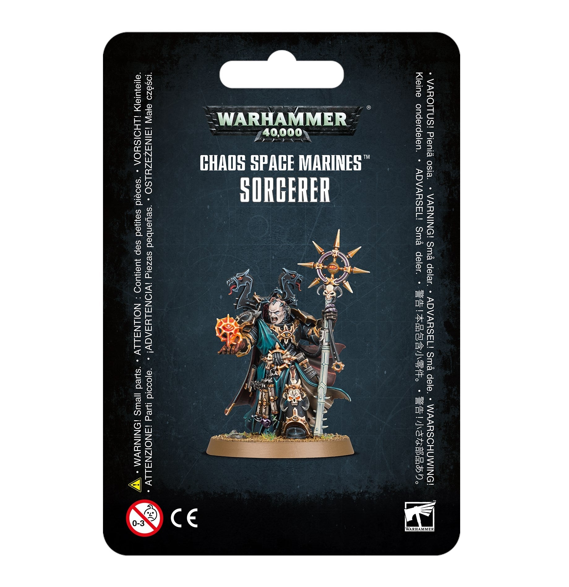 Warhammer 40K: Chaos Space Marines Sorcerer [PLAS] - Warhammer Box Sets Sealed