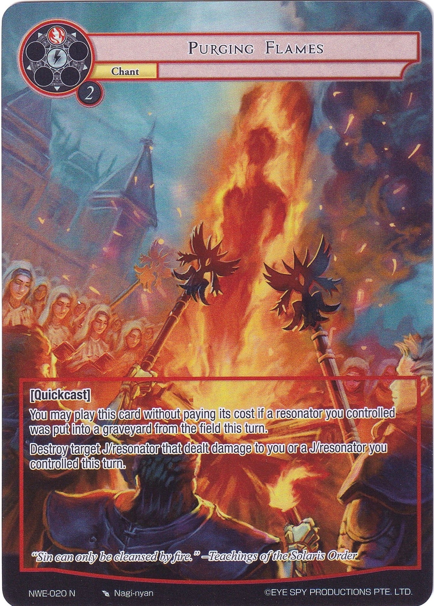 Purging Flames (Full Art) (20) [NWE] - Force of Will Single