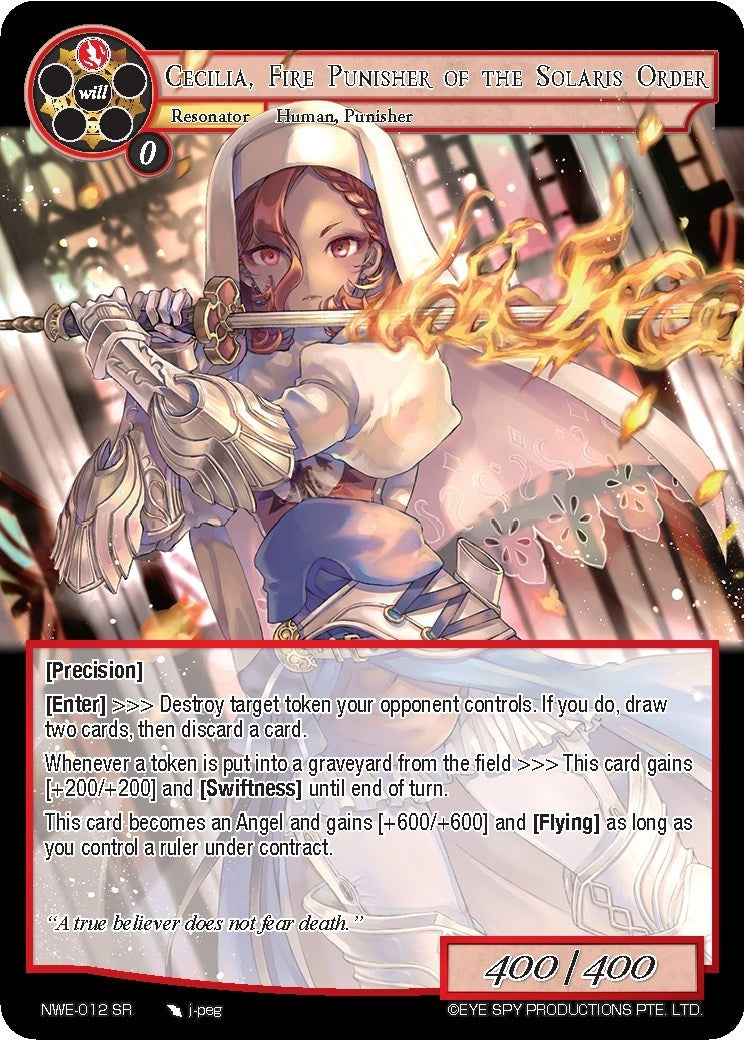 Cecilia Fire Punisher of the Solaris Order (12) [NWE] - Force of Will Single