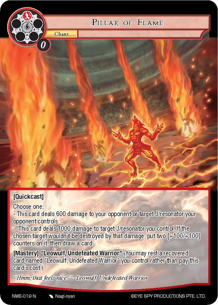 Pillar of Flame (19) [NWE] - Force of Will Single
