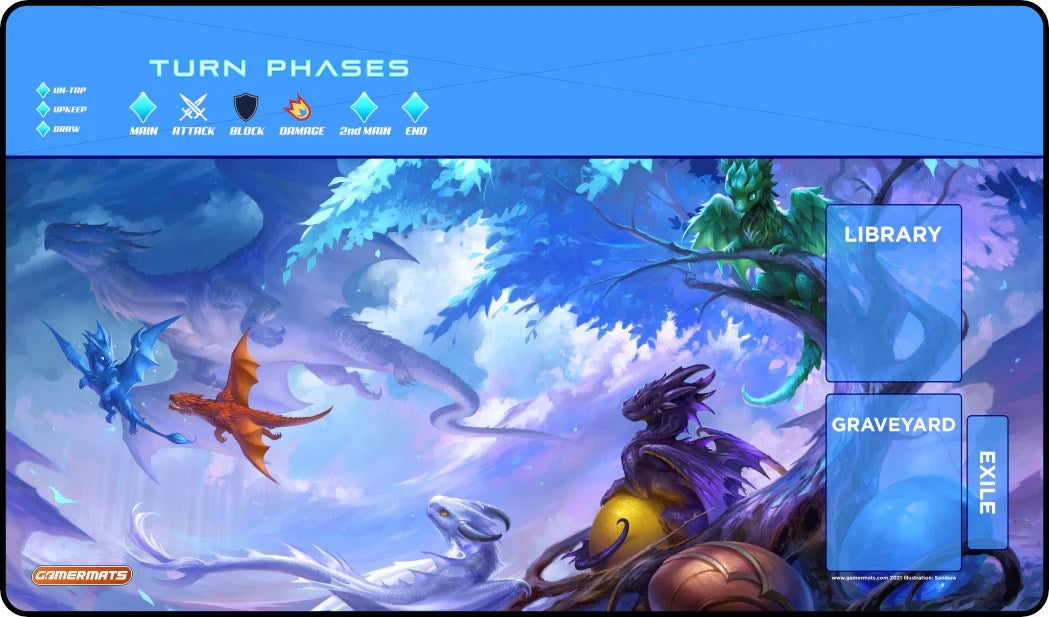 GamerMats Playmat - Circle of Life with Magic Compatible Zones - Playmats Sealed
