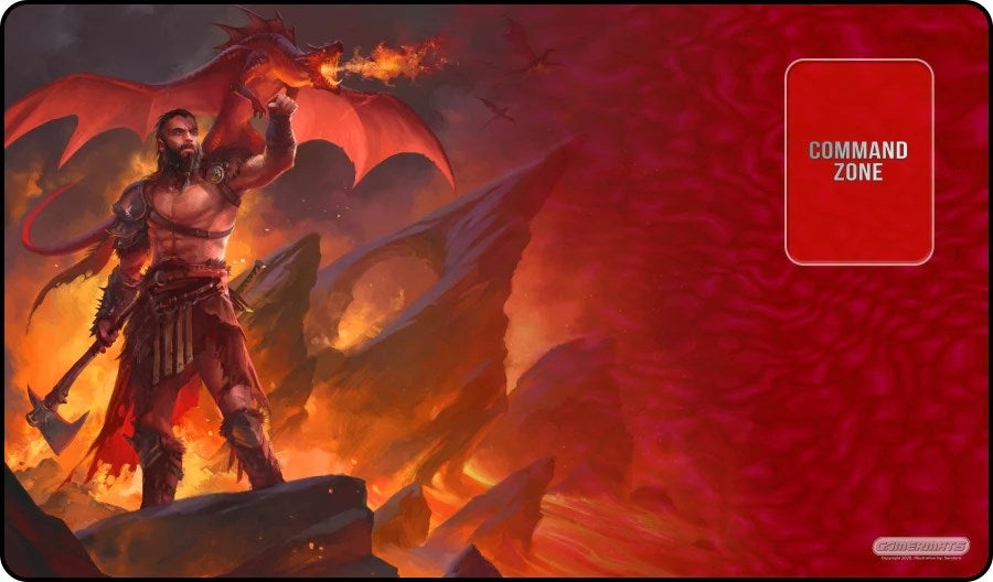 GamerMats Playmat - Flame Keeper (Premium Black Stitched) - Playmats Sealed