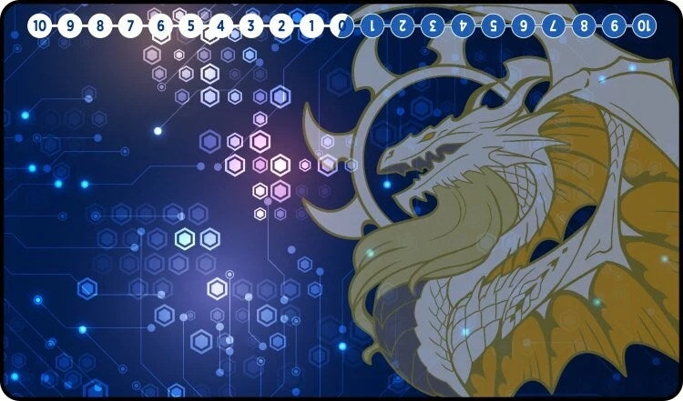 GamerMats Playmat - Digimon Compatible White Dragon - Playmats Sealed