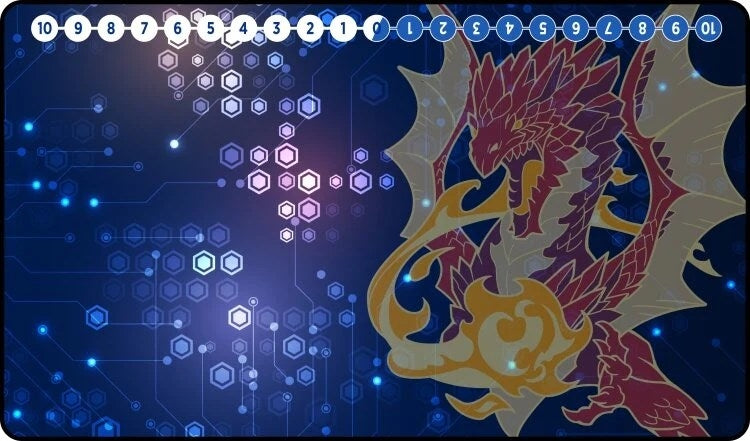 GamerMats Playmat - Digimon Compatible Red Dragon (Premium Black Stitched) - Playmats Sealed