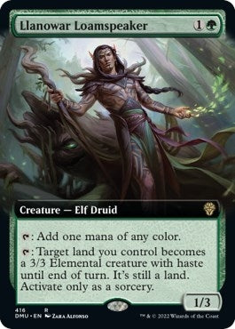 Llanowar Loamspeaker (Extended Art) (416) [DMU] - MTG Single