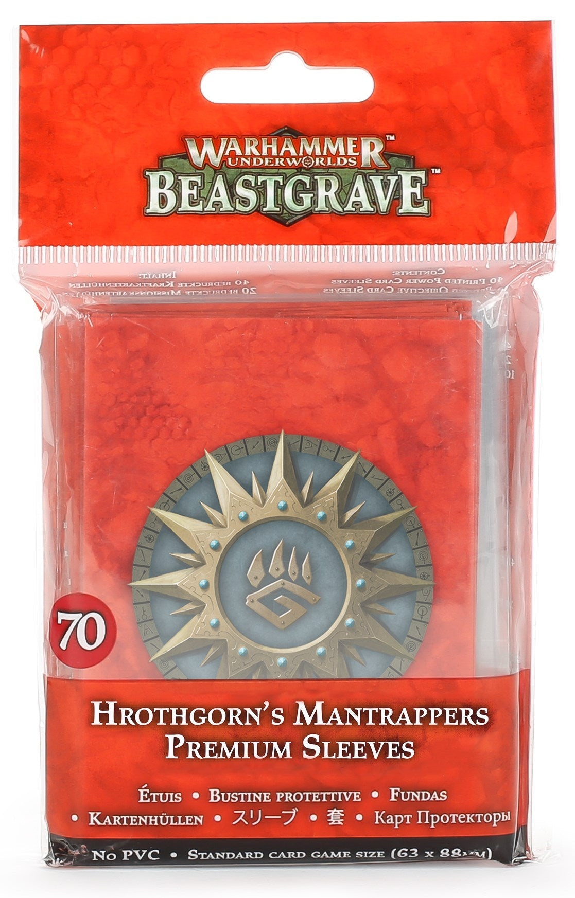 Warhammer: Underworlds - Beastgrave: Hrothgorn’s Mantrappers Sleeves (70-pack) [ACCS] - Warhammer Game Accessories