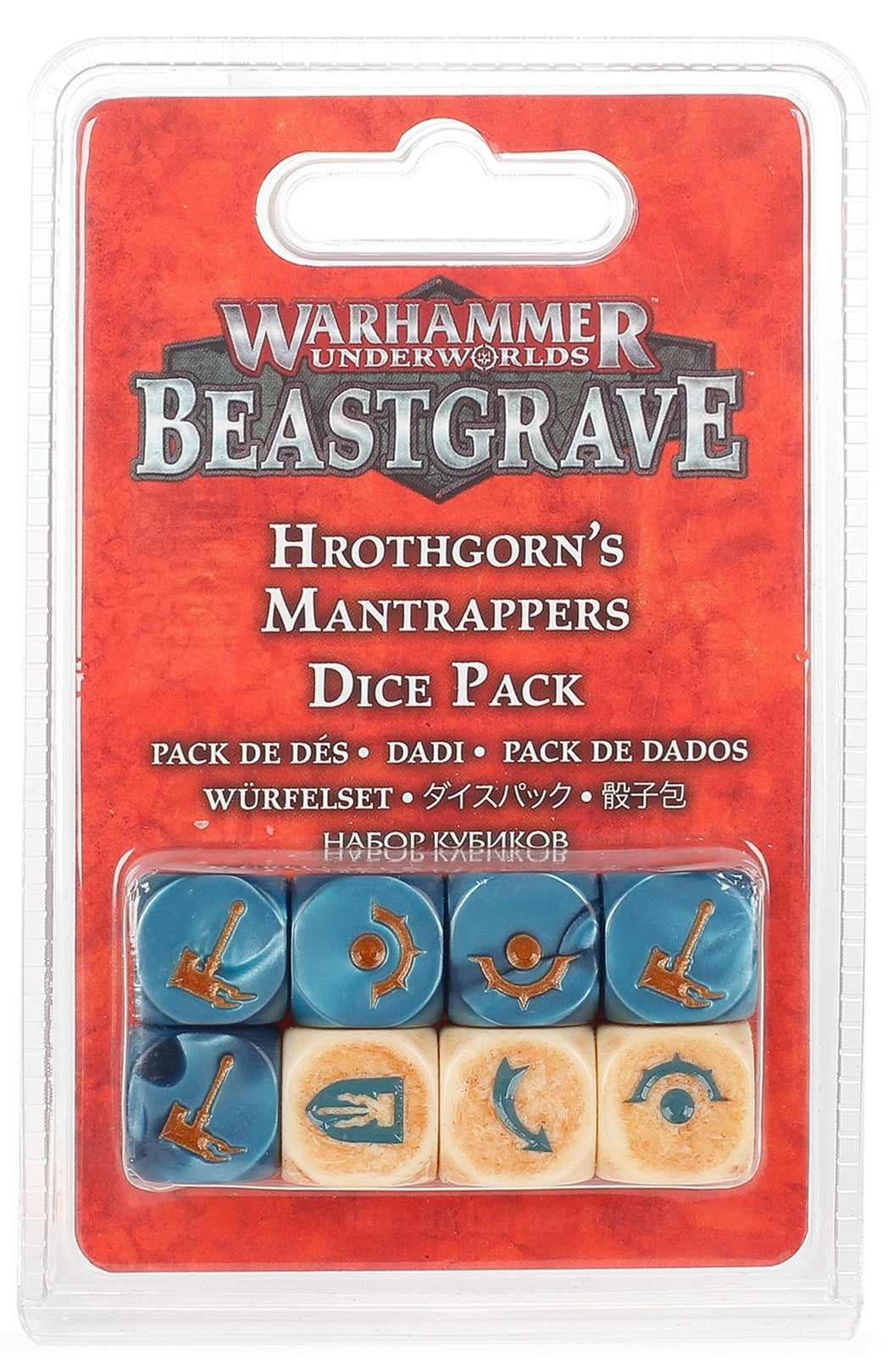 Warhammer: Underworlds - Hrothgorn’s Mantrappers Dice Set (8-Pack) [ACCS] - Warhammer Game Accessories Sealed
