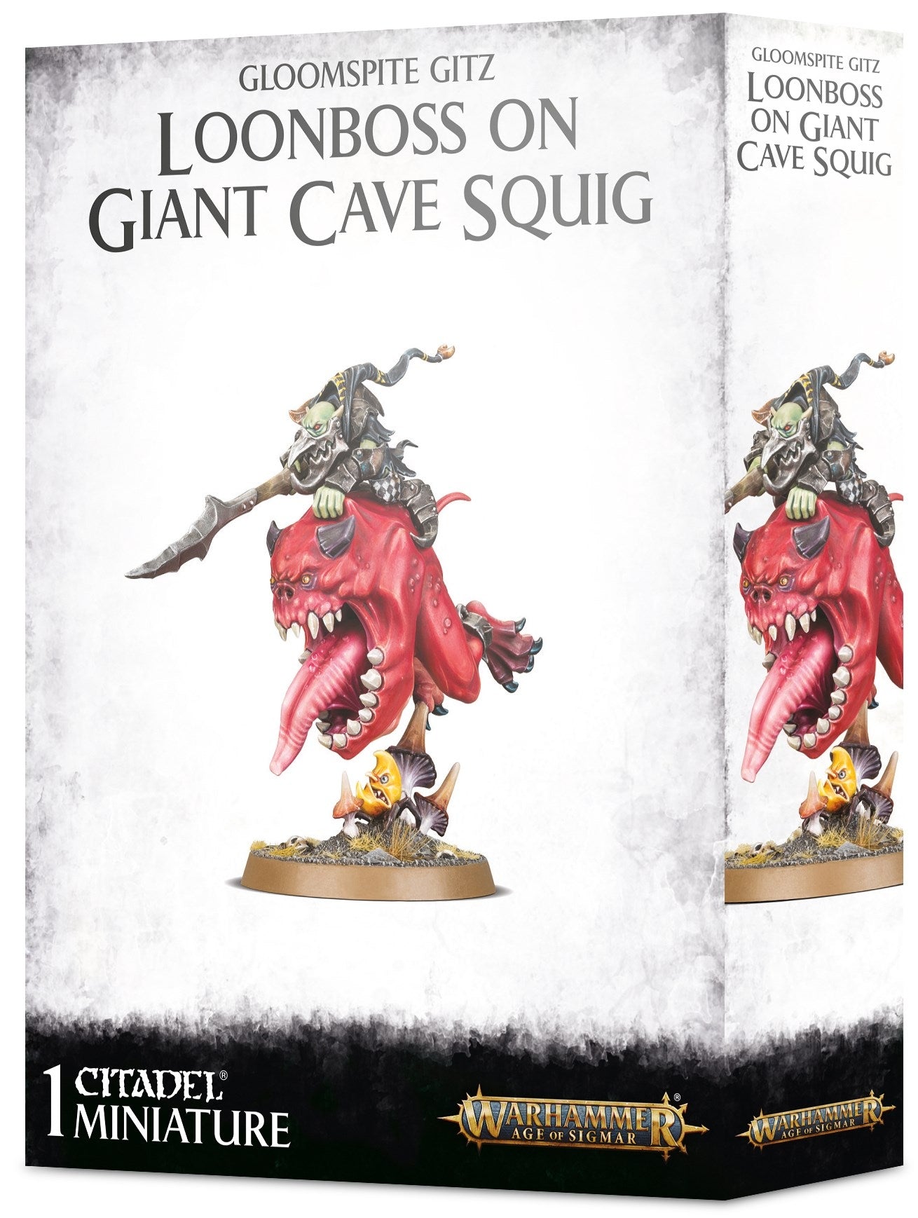 Warhammer: Age of Sigmar - Gloomspite Gitz: Loonboss on Giant Cave Squig [PLAS] - Warhammer Box Sets Sealed