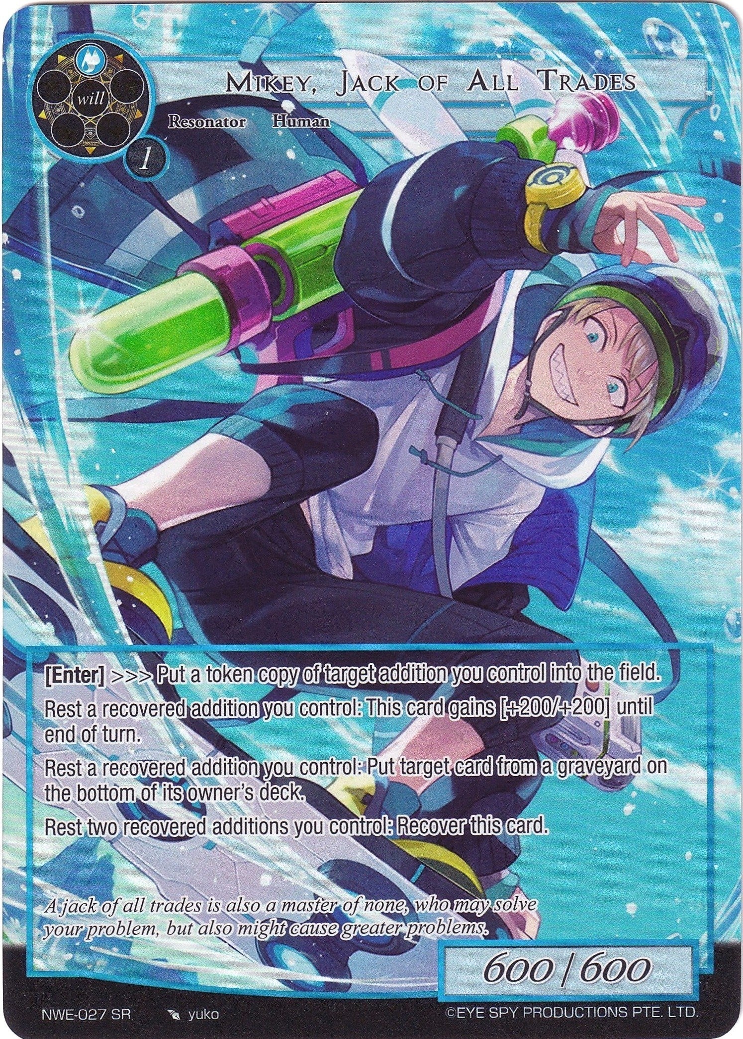 Mikey Jack of All Trades (Full Art) (27) [NWE] - Force of Will Single