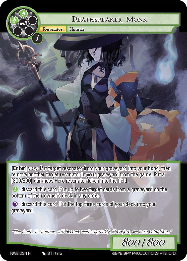 Deathspeaker Monk (34) [NWE] - Force of Will Single