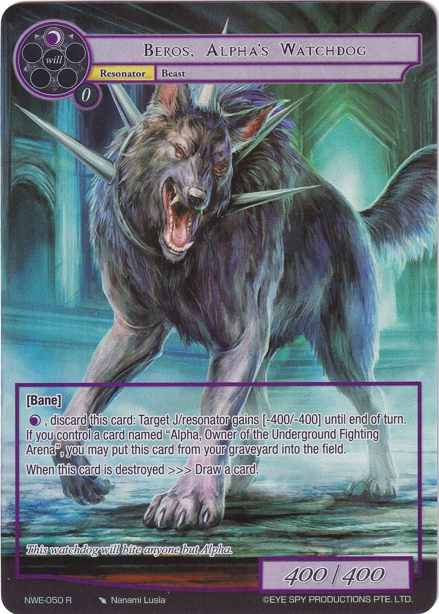 Beros Alpha’s Watchdog (Full Art) (50) [NWE] - Force of Will Single