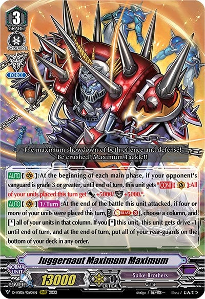 Juggernaut Maximum Maximum (5050) [D-VS05] - Cardfight Vanguard Single