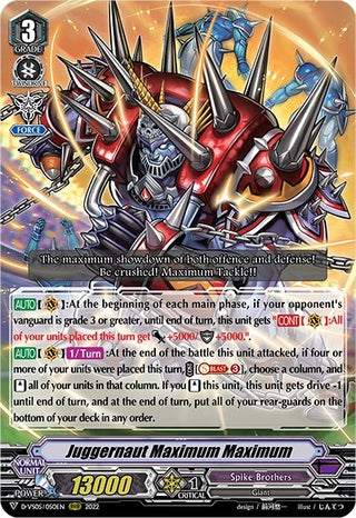 Juggernaut Maximum Maximum (5050) [D-VS05] - Cardfight Vanguard Single