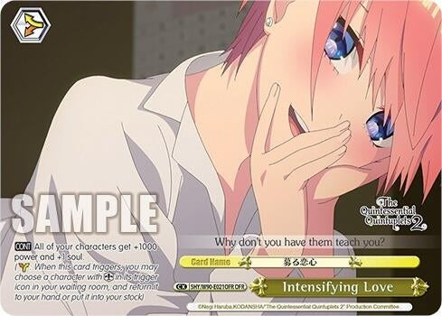 Intensifying Love (OFR) (5) [5HY/W90] - Weiss Schwarz Single