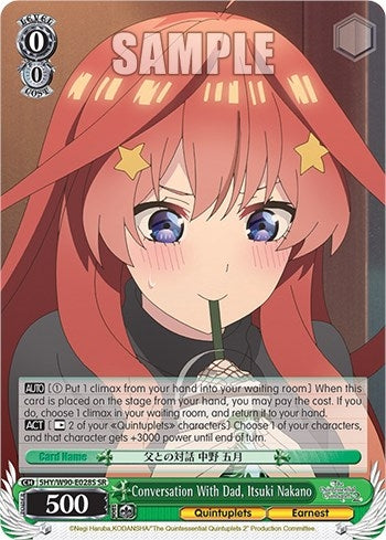 Conversation With Dad Itsuki Nakano (SR) (5) [5HY/W90] - Weiss Schwarz Single