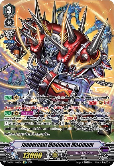 Juggernaut Maximum Maximum (SP) (508) [D-VS05] - Cardfight Vanguard Single