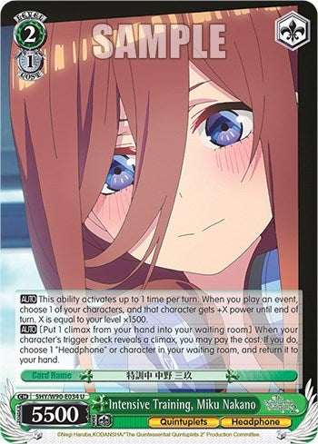 Intensive Training Miku Nakano (5) [5HY/W90] - Weiss Schwarz Single