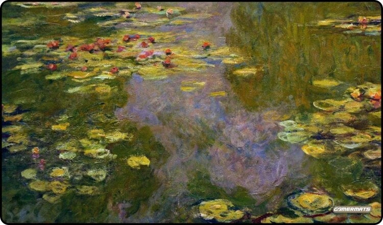 GamerMats Playmat - Water Lilies (Premium White Stitched) - Playmats Sealed