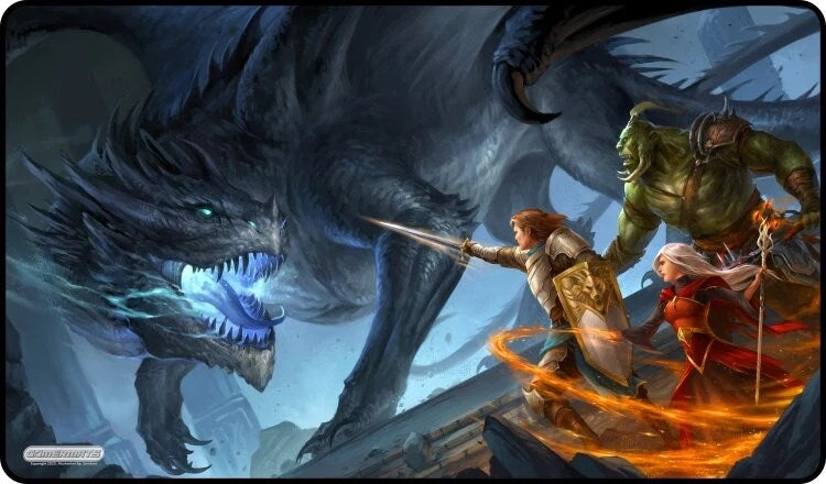 GamerMats Playmat - Raiding Party (Premium Black Stitched) - Playmats Sealed