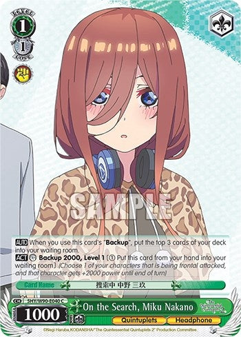 On the Search Miku Nakano (5) [5HY/W90] - Weiss Schwarz Single