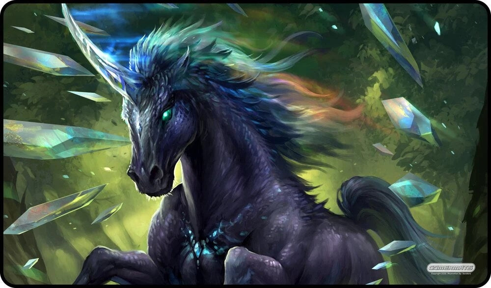 GamerMats Playmat - Prismatic Unicorn (Premium White Stitched) - Playmats Sealed