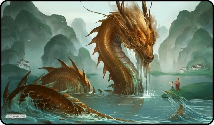 GamerMats Playmat - Noble Serpent (Premium White Stitched) - Playmats Sealed
