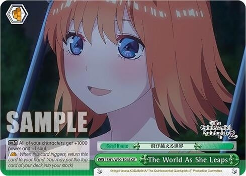 The World As She Leaps (5) [5HY/W90] - Weiss Schwarz Single