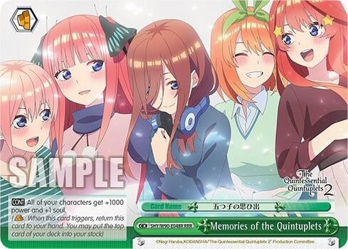 Memories of the Quintuplets (RRR) (5) [5HY/W90] - Weiss Schwarz Single