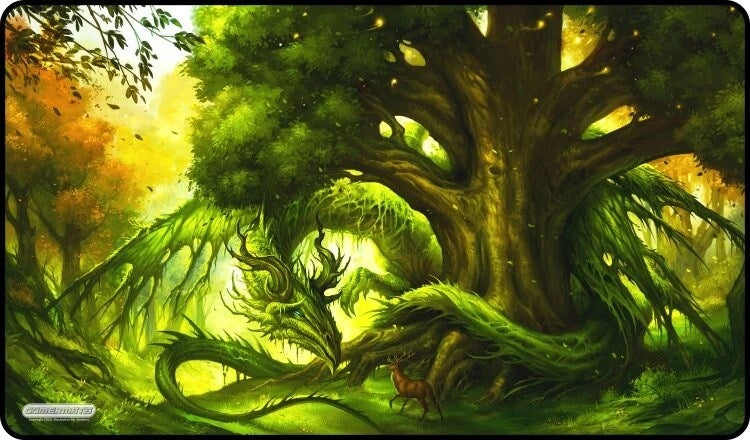 GamerMats Playmat - Keeper of the Forest (Premium Black Stitched) - Playmats Sealed
