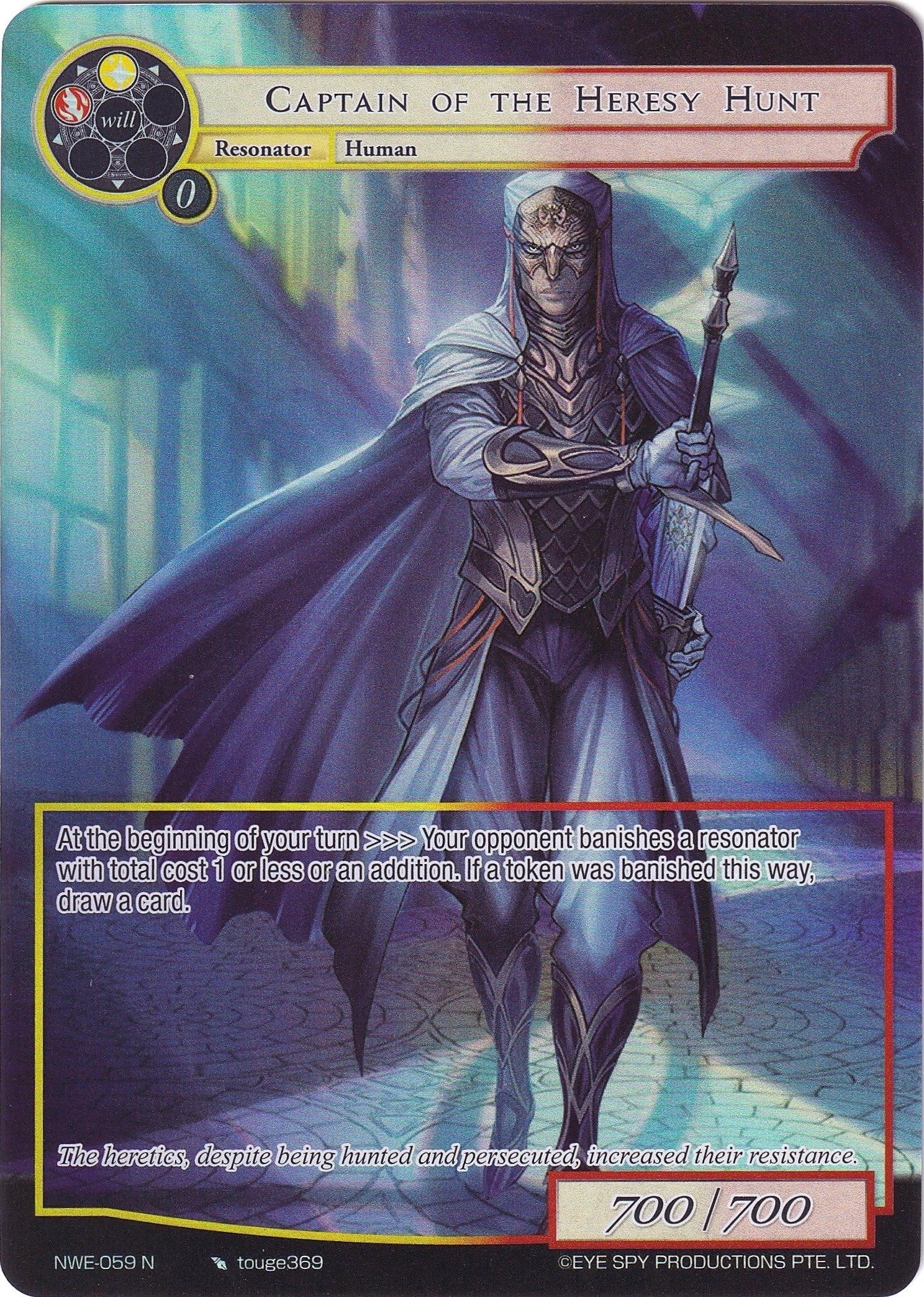 Captain of the Heresy Hunt (Full Art) (59) [NWE] - Force of Will Single