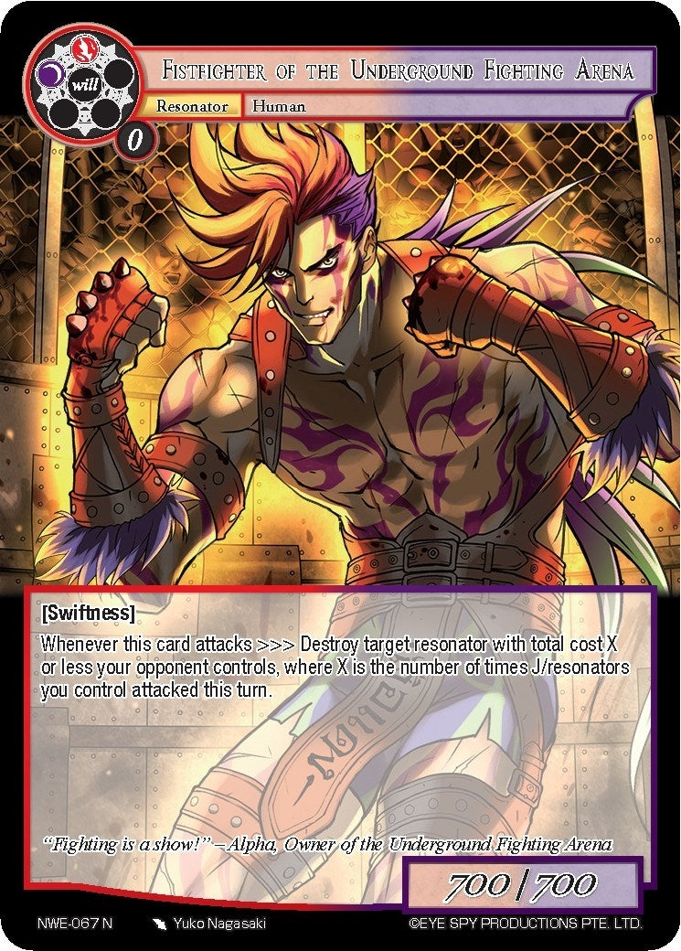 Fistfighter of the Underground Fighting Arena (67) [NWE] - Force of Will Single