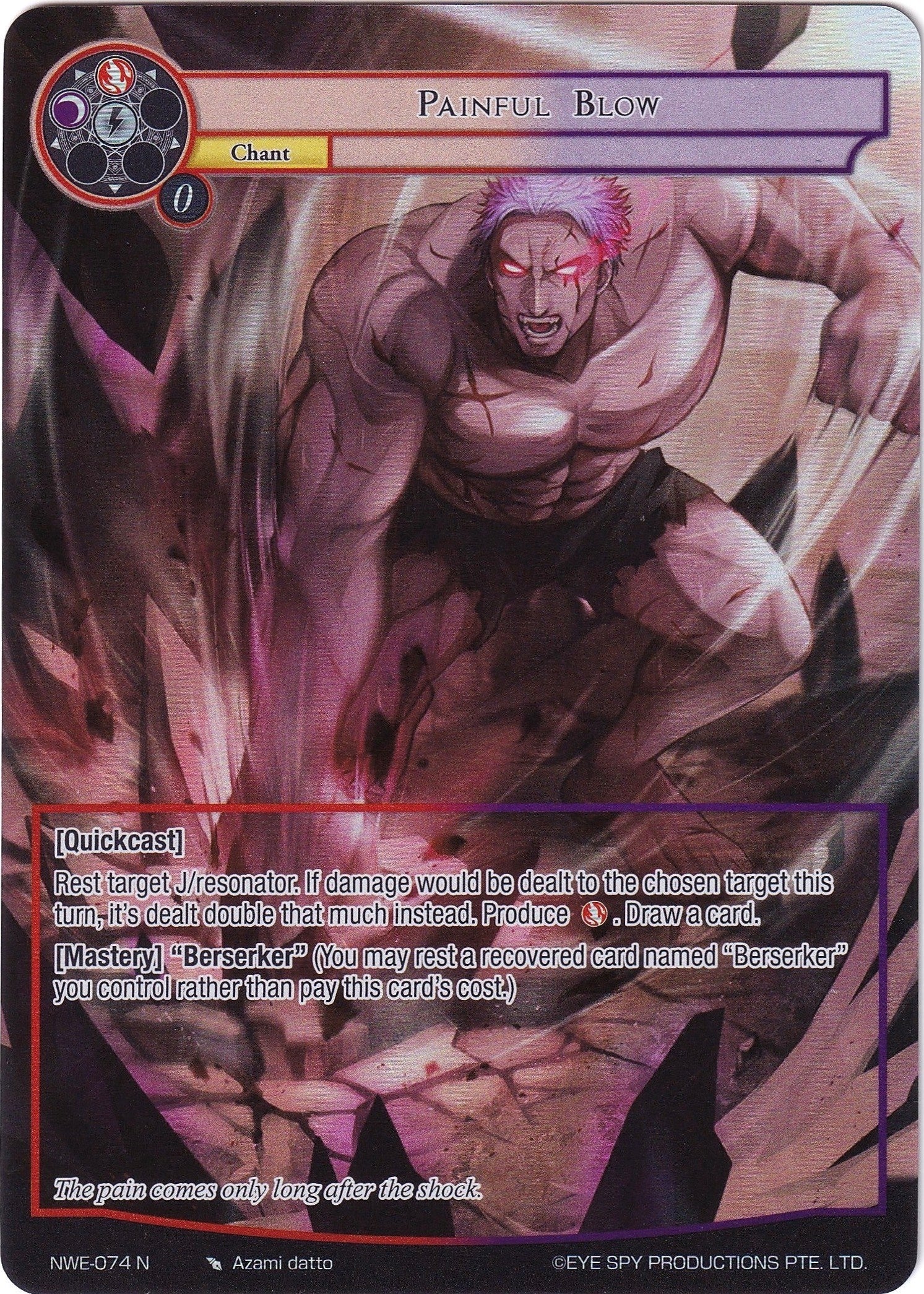 Painful Blow (Full Art) (74) [NWE] - Force of Will Single