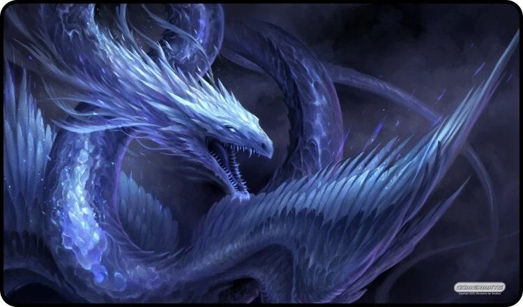 GamerMats Playmat - Blue Crystal Dragon - Playmats Sealed
