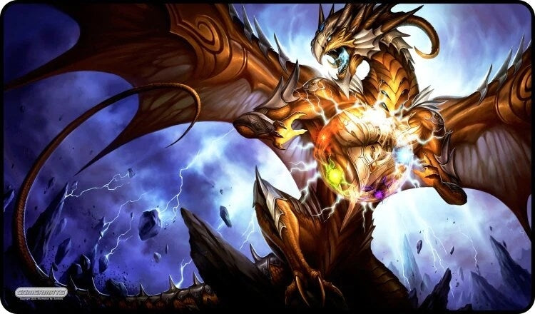 GamerMats Playmat - Artifact Dragon (Premium White Stitched) - Playmats Sealed