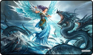 GamerMats Playmat - Aquatic Angel (Premium Black Stitched) - Playmats Sealed