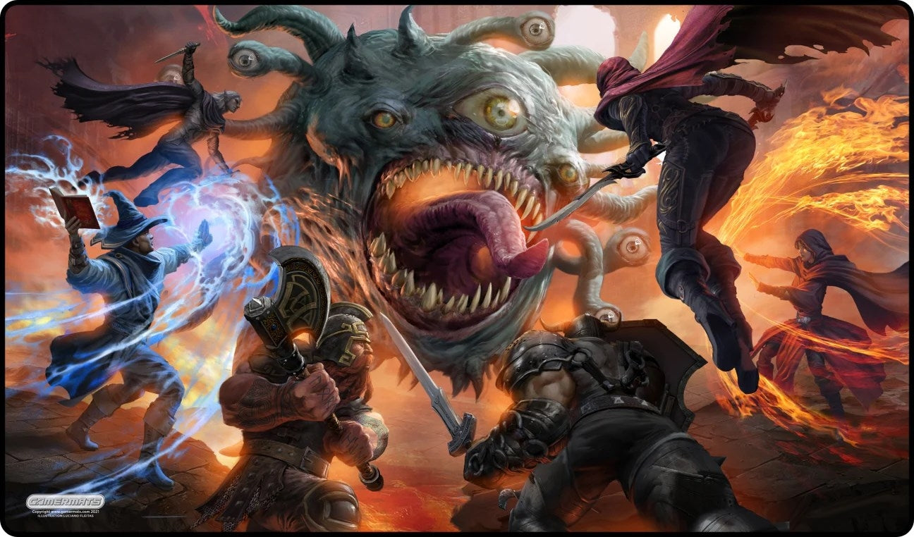 GamerMats Playmat - Behold (Premium Black Stitched) - Playmats Sealed
