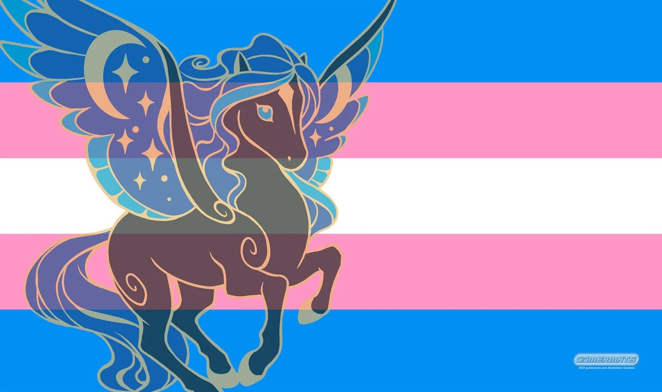 GamerMats Playmat - Transgender Unicorn Flag - Playmats Sealed