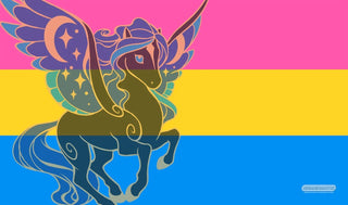 GamerMats Playmat - Pansexual Unicorn Flag (Premium White Stitched) - Playmats Sealed